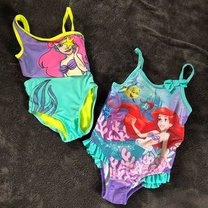 (2) 3T Little Mermaid Bathing Suits